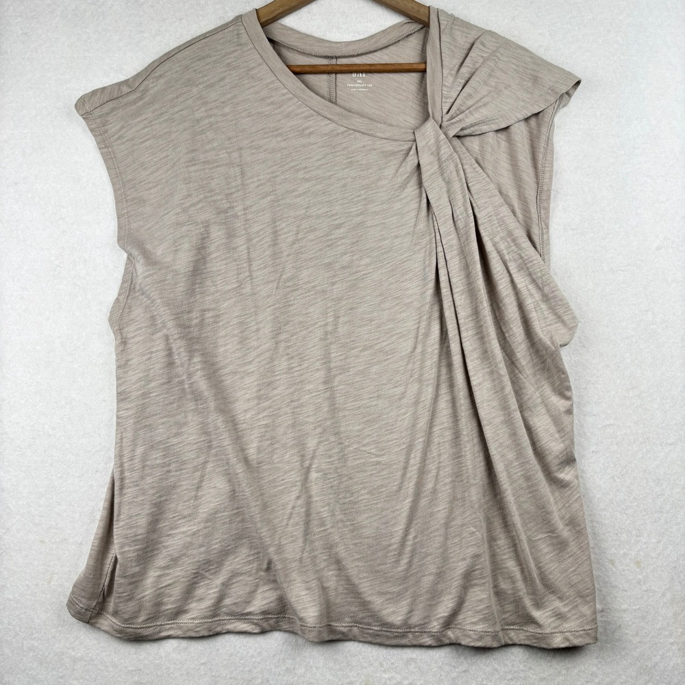Gap ForeverSoft Tee Womens XXL Knot Front Short‎ Sleeve Casual NWT
